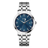 RSW Gents Blue Dial Stainless Steel Quartz Watch with Date Display