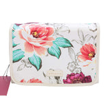 Mosafer Women's Seasonal Collection White Floral Hanging Toiletry Bag, Size : 25X20X6cm