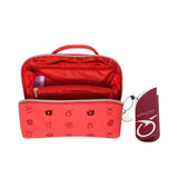 Mosafer Women's Dahlia Coral Pink Cosmetic Bag