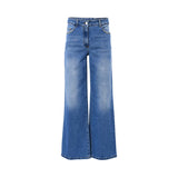 Sfizio Women's Blue Large Leg Jeans