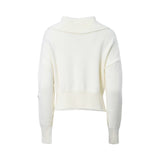 Sfizio Women's White Gardenia Fluffy Sweater