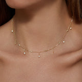 Shashi Solitaire Drop Necklace, Vermeil on Sterling Silver