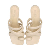Schutz Women's Medium Heel Sandal Egg Shell