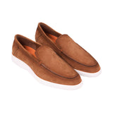 Santoni Men's Brown Classic Slip-On Loafer