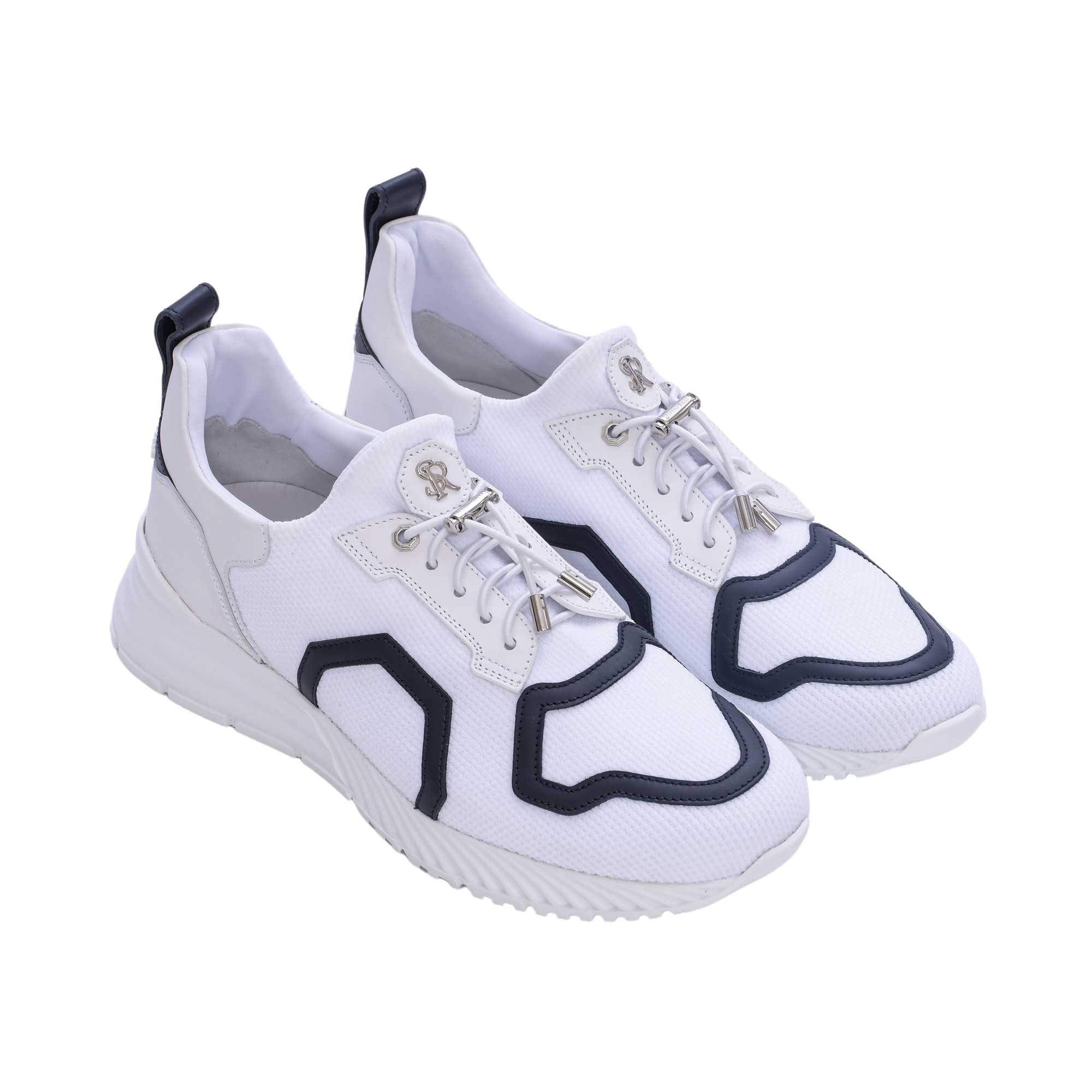 Stefano Ricci Men s White Blue Sneaker Bluesalon