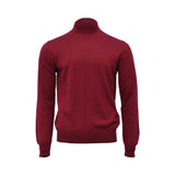 Tombolini Men's Burgundy Wool Turtleneck Sweater