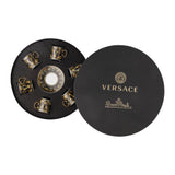 Versace Virtus Gala Black Set 6 Espresso Cup and Saucer