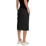 Replay Women's Black Comfort Cotton Dobby Skirt