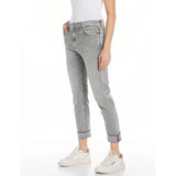 Replay Women's Slim Boyfit Light Grey Jeans