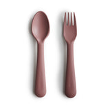 Mushie Kids New Born Fork  Spoon Woodchuck