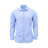 Pal Zileri Men's Light Blue Striped Dress Shirt