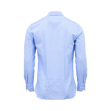 Pal Zileri Men's Light Blue Striped Dress Shirt