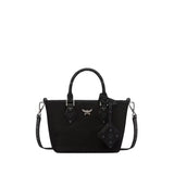 MCM Women's Aren Shopper in Recycled Nylon and Monogram Print Leather