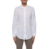 Jacob Cohen Men's White Linen Shirt