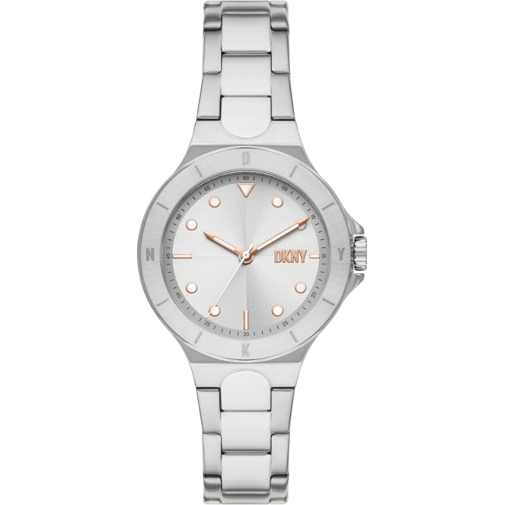 DKNY Chambers Women s Silver Dial Stainless Steel watch