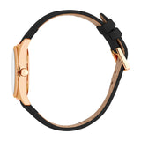 Esprit  Uma S Ladies Silver Dial Black Leather Strap Watch