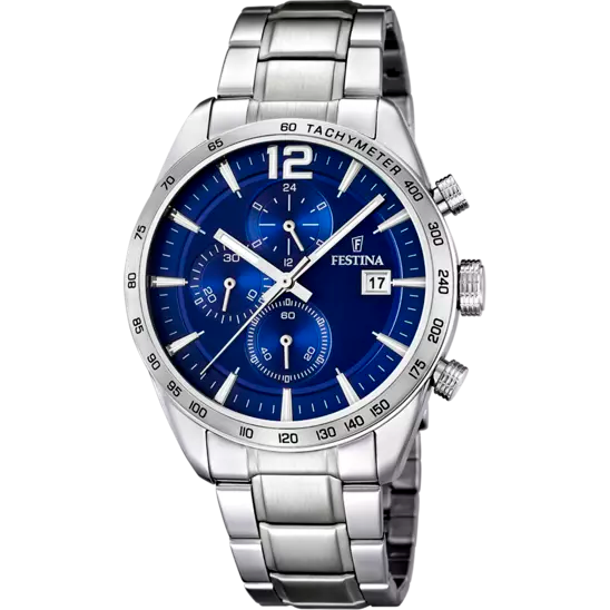 Festina Men s Chrono Blue Dial Watch Bluesalon