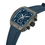 Police Urban Rebel Gents Blue Dial IP Gun Case Blue Silicone Strap Watch