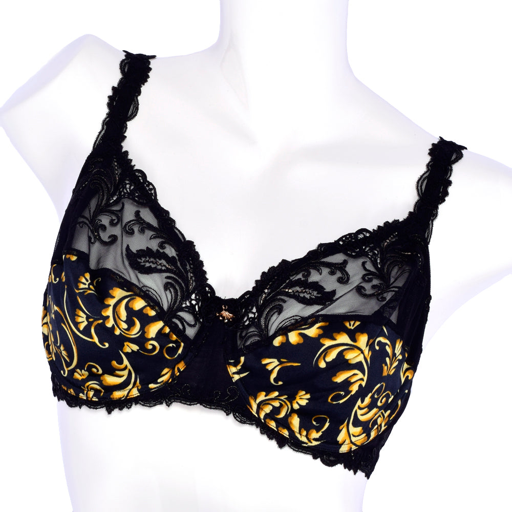 Lise Charmel Underwired Half Cup Bra Black/Gold – Out of the Blue