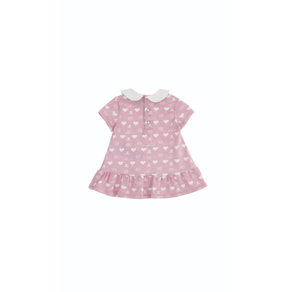 Philipp Plein ruffled cotton mini dress - Pink