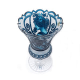 Caesar Crystal Vase With Engraved Figure Azure