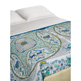 Etro Home Blue Quilt Ornamental Ramage Print (Size-270x270 cm)