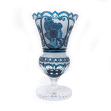 Caesar Crystal Vase With Engraved Figure Azure