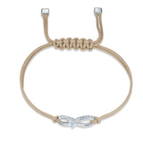 Swarovski Swarovski Infinity Bracelet Beige, Rhodium Plated