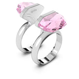 Swarovski Lucent Ring Magnetic Pink Rhodium plated