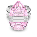 Swarovski Lucent Ring Magnetic Pink Rhodium plated