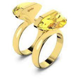 Swarovski Lucent Ring Magnetic Yellow Gold-tone plated