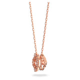 Swarovski Sparkling Dance necklace Clover, White, Rose gold-tone plated