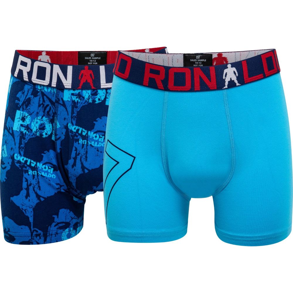 CR7-Boxers Men's Organic Cotton PACK of 2, CR7 logo stretch with