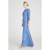 Theia 3/4 Sleeve Sequin Gown