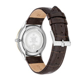 AIGNER Men's Treviso White Dial & Brown Strap Leather Watch