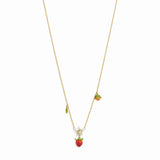 Les Nereides Raspberries And Flower Pendant Necklace