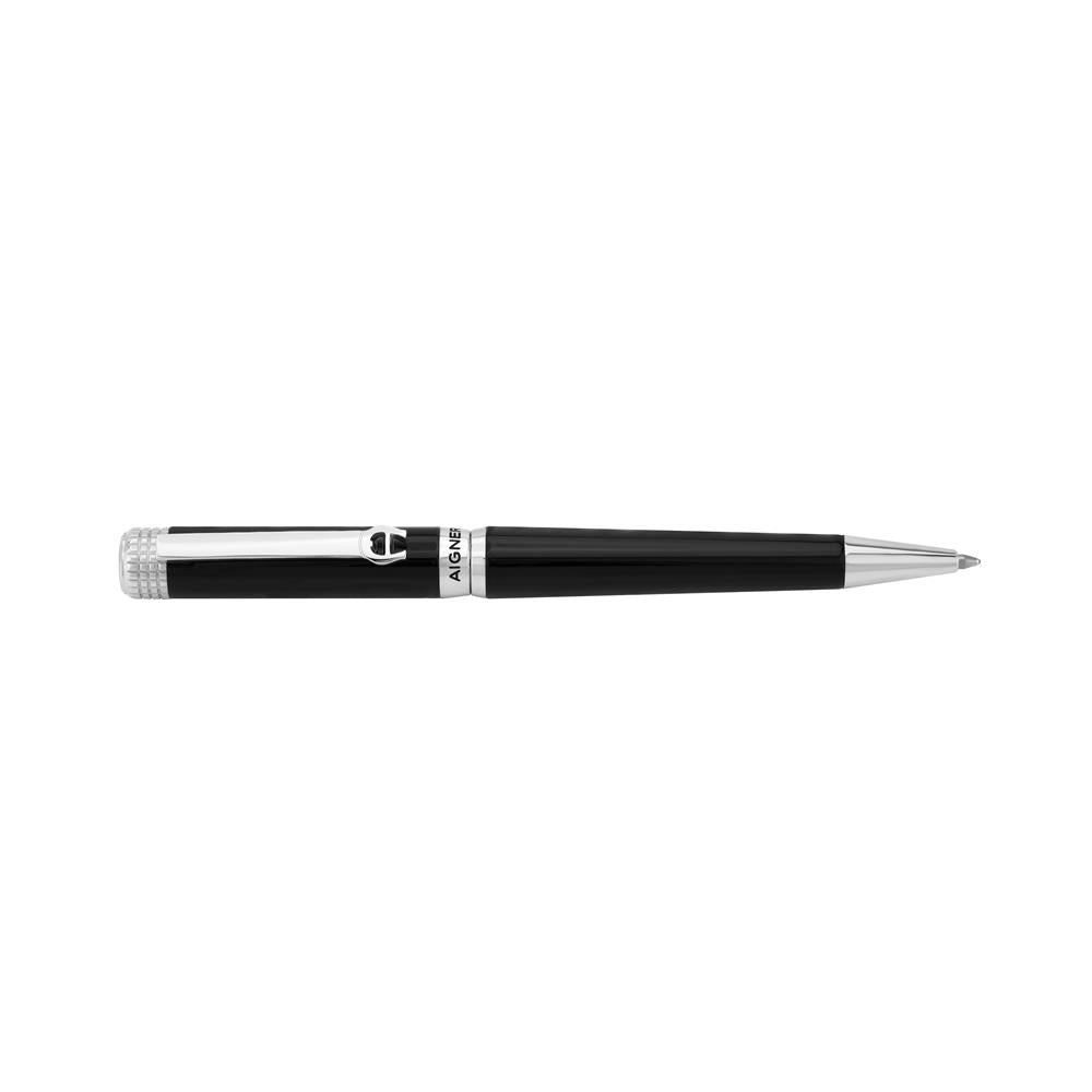 Aigner Pen Stainless Steel With Black Lacquer Upper Lower Barrel