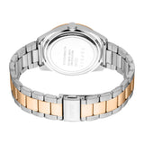 ESPRIT Men's Two Tone Silver and Rose Gold Color Watch with Black Dial and Metal Bracelet