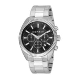 ESPRIT Men's Silver Color Watch with Black Dial and Chronograph Function