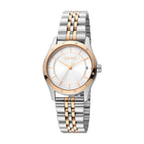 ESPRIT Women's Two Tone Silver & Rose Gold Color Watch with Date Function