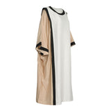 Fahm Women's White/Brown/Black Dress, Free Size