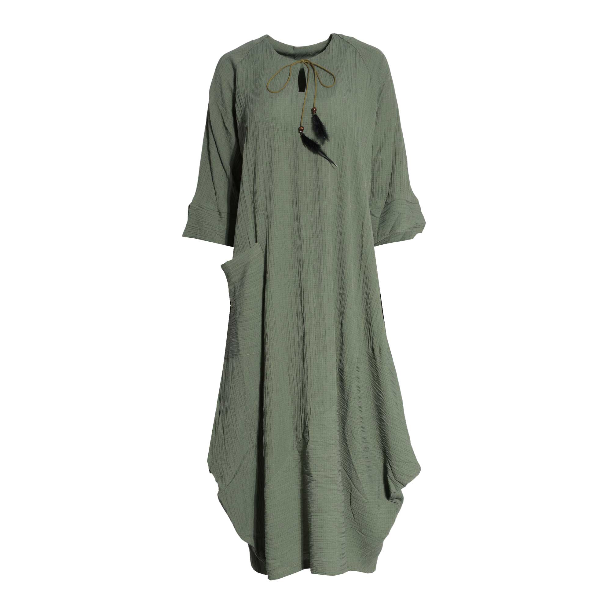 Fahm Women's Army Green Dress, Free Size – Bluesalon.com