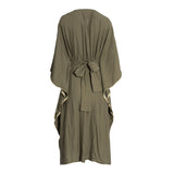 Fahm Women's Army Green Dress, Free Size