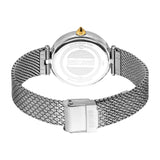 Just Cavalli Women's Watch - Two Tone Silver & Gold Color Case, Silver Dial, Mesh Bracelet