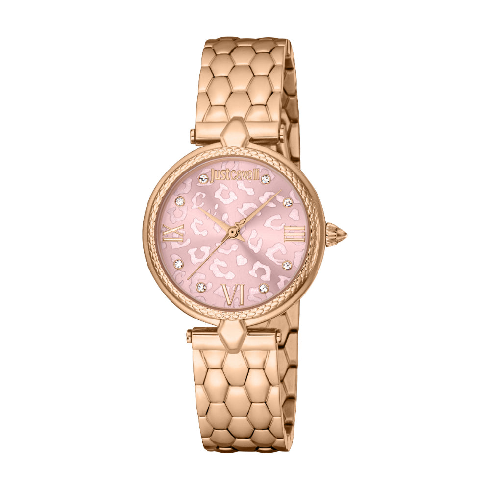 Just Cavalli Women s Rose Gold Watch with Light Pink Dial and Metal Br Bluesalon