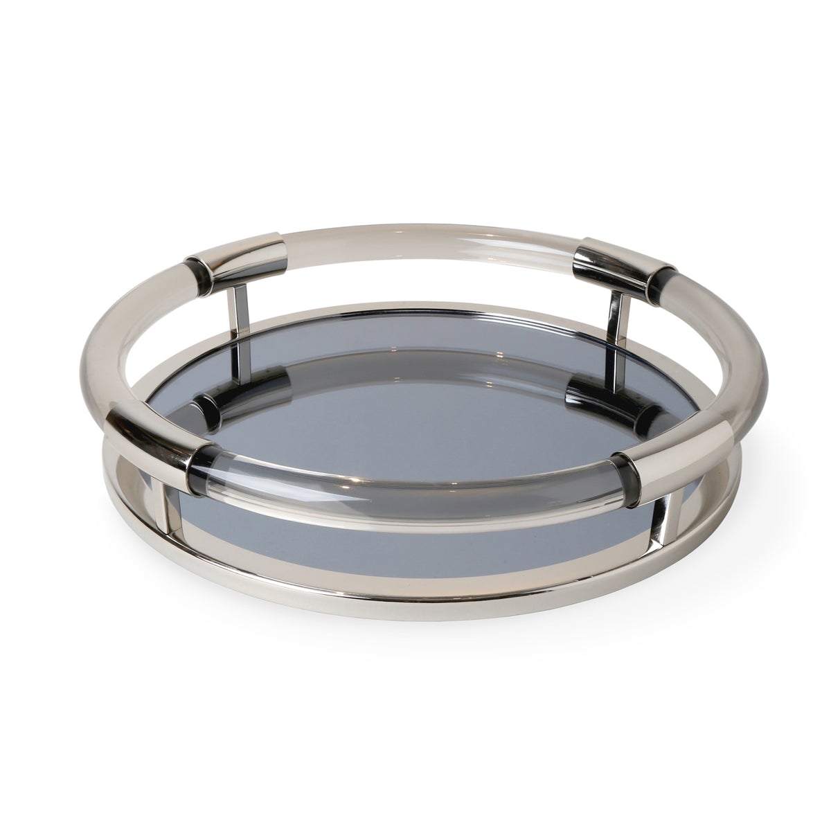 Jonathan Adler Round Jacques Tray - Nickel/Smoke – Bluesalon.com