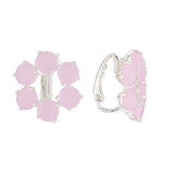 Les Nereides,Clip-On Small Hoops Earrings La Diamantine With 6 Stones,One Size