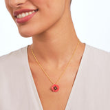 Les Nereides Poppy Pendant Necklace