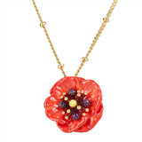 Les Nereides Poppy Pendant Necklace