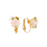 Les Nereides Orange Blossom And Honey Crystal Clip-On Earrings